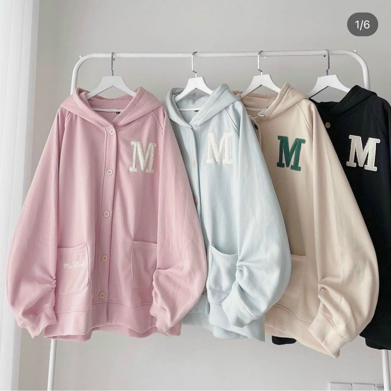 Áo khoác nỉ thêu chữ M