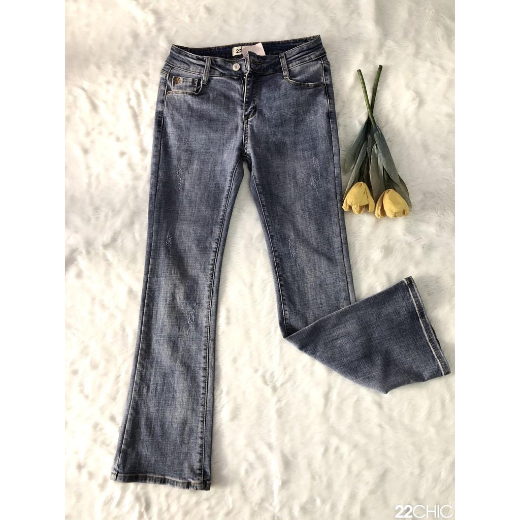 Quần jean ống loe cạp cao tôn dáng - 22CHIC