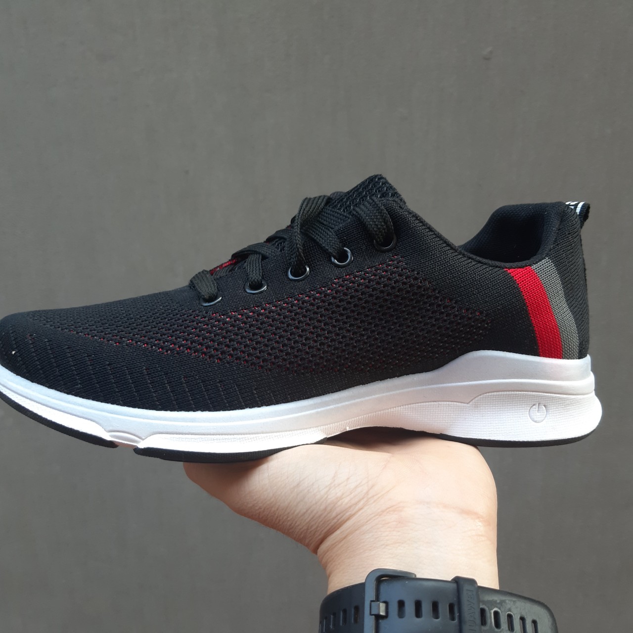 Giày Thể Thao Nam Màu Đen, Sneaker Nam Màu Đen, Đế Êm S89