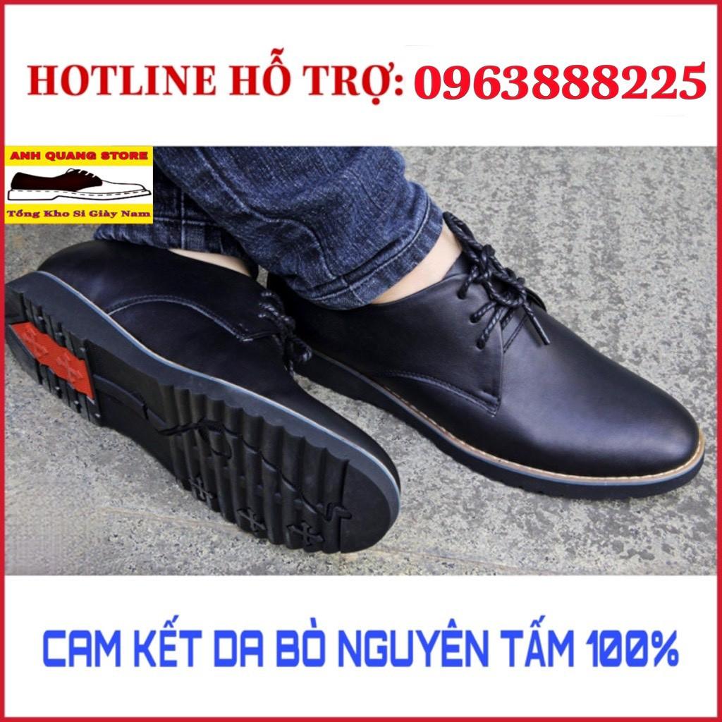 Giày da nam buộc dây cao cấp da bò thật phong cách mạnh mẽ năng động GN020