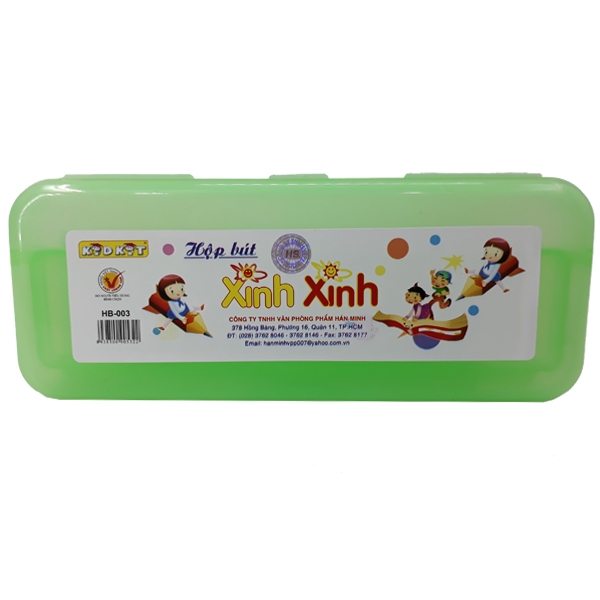 Hộp Bút Nhựa Kid Kit Xinh Xinh DCHS-003 - Màu Xanh Lá