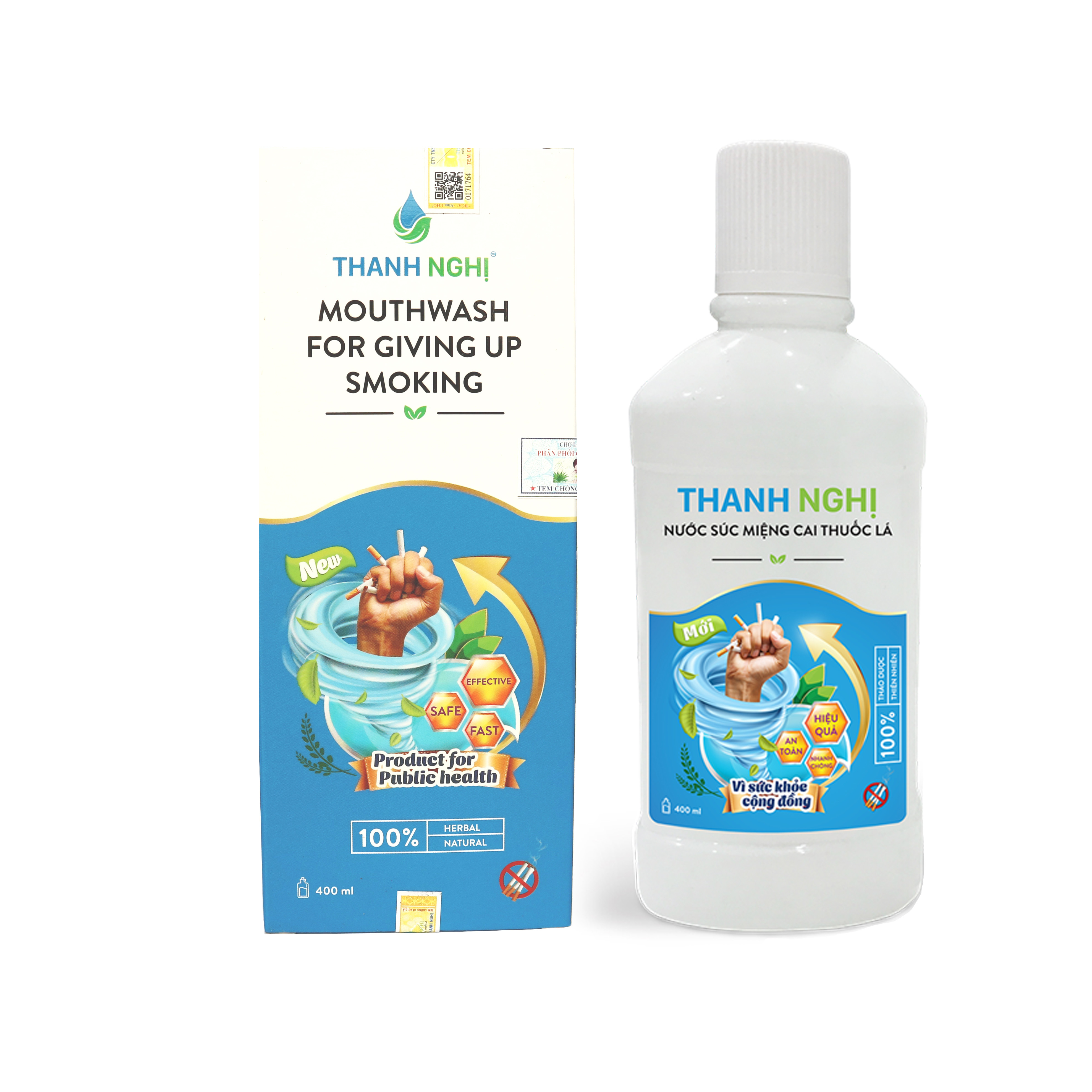 Nước Súc Miệng Cai Thuốc Lá, Thuốc Lào Thanh Nghị - Hỗ trợ cai thuốc lá hiệu quả 01 chai x 400ml