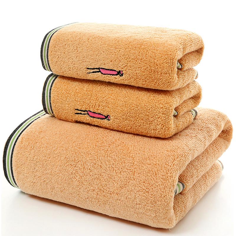 Set 3 Khăn siêu thấm chất liệu 100 cotton,1 khăn tắm lớn 70x140 + 2 khăn mặt 34x75-205