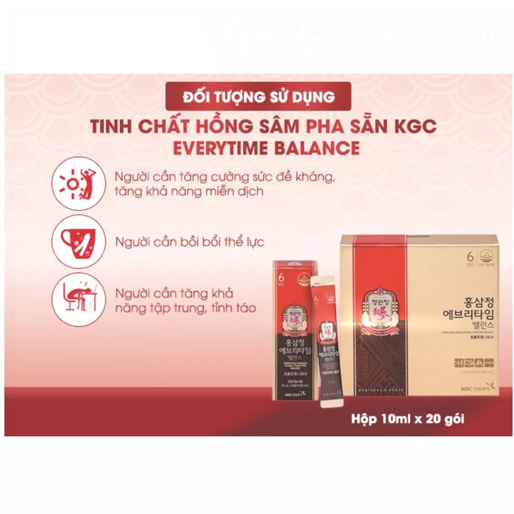 Tinh Chất Hồng Sâm Pha Sẵn KGC Cheong Kwan Chang Everytime Balance (10ml x 30 Gói)