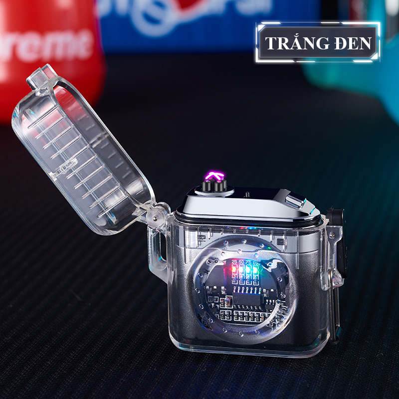 Bật Lửa Điện Tia Plasma Hiển Thị Phần Trăm Pin Fullbox - Sạc Điện