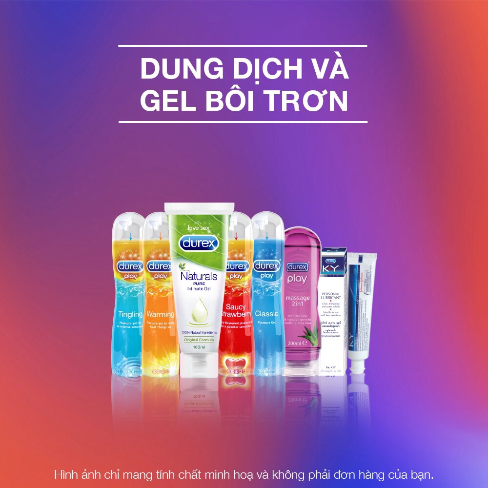 Gel Bôi Trơn Durex Play Massage 2in1 200ml - Gel bôi trơn chiết xuất từ Lô Hội nha đam tự nhiên