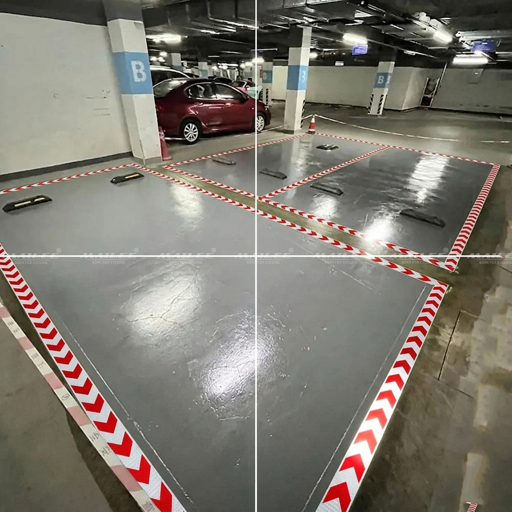 Băng Dính Phản Quang khổ rộng 10 cm x 25 mét, Cảnh Báo An Toàn Hình Mũi Tên Dùng Dán Xe Ô tô, Thùng Xe Tải, Định Hướng An Toàn, chất liệu PVC Chống Thấm Nước - Mũi Tên ĐỎ TRẮNG - Mai Lee