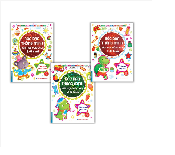 Combo 3c bóc dán thông minh 2-6 tuổi