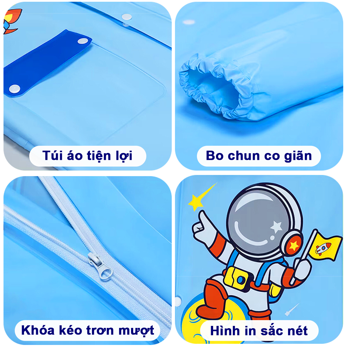 Áo mưa cho bé họa tiết hình thú ngộ nghĩnh Baby-S, Áo mưa trẻ em 2-10 tuổi nhiều màu xinh xắn – SAM015