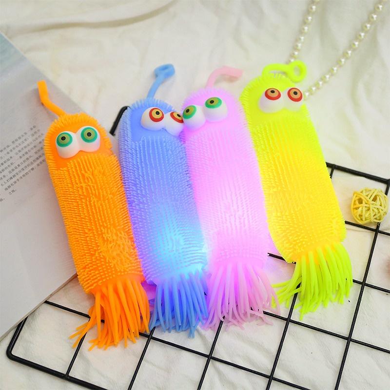 Squishy Mochi hình BẠCH TUỘC SÂU tua rua phát sáng mềm mịn dễ thương chân thực giảm stress co dãn đàn hồi ngộ nghĩnh bóp