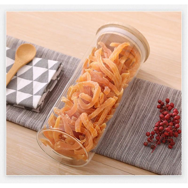Hũ thủy tinh tròn nắp tre hít kín hơi 750ml - 1L- 1.5L - 2L - SAPATA