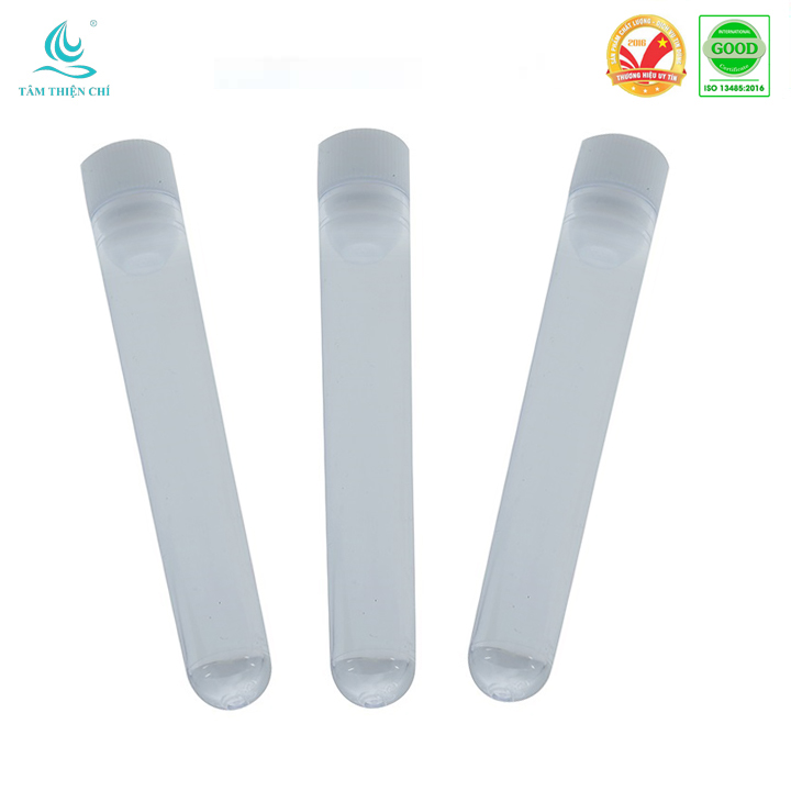 Ống nghiệm nhựa PS 5ml có nắp không nhãn Bộ 100 ống HTM
