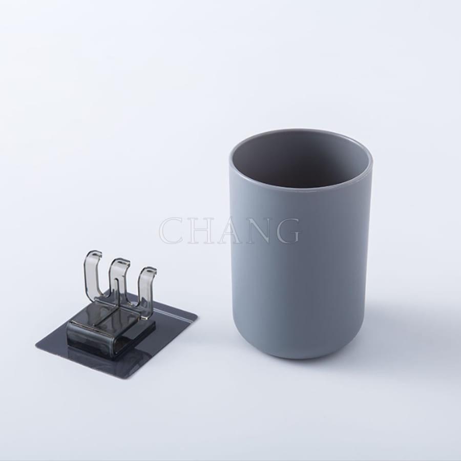 Bộ Cốc Đánh Răng Kèm Móc Treo Bàn Chải Dán Tường Nhà Tắm Gọn Gàng Tiết Kiệm Không Gian