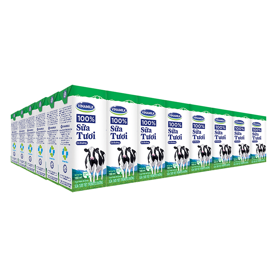 Thùng 48 Hộp Sữa Tươi Tiệt Trùng Vinamilk 100% Có Đường