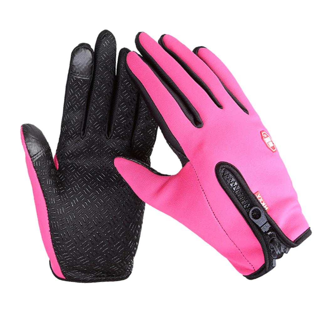 Thermal Windproof Waterproof Winter Gloves Touch Screen Mittens Pink S