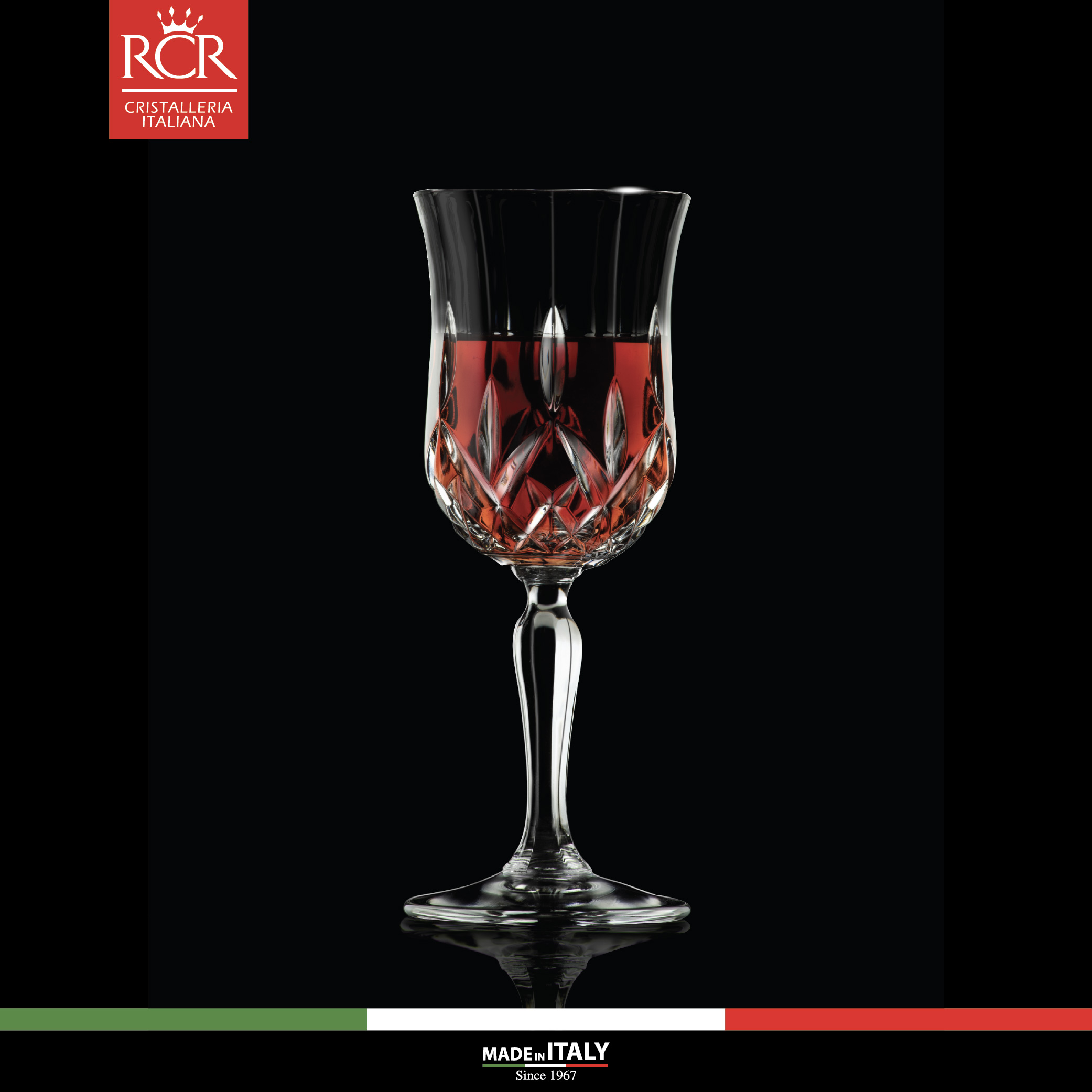 Ly Uống Vang Trắng, Vang Hồng Thuỷ Tinh Pha Lê Không Chì Ý RCR Crystal Opera 230 ml - Opera Wine Glass 230 ml