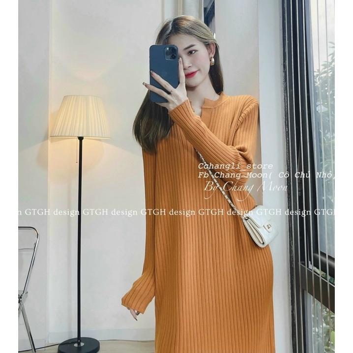 ĐẦM LEN SUÔNG CỔ V