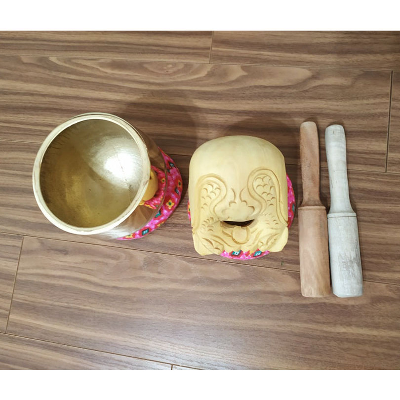 Bộ chuông mõ tụng kinh đồ thờ phụng cao cấp Hồng Thắng