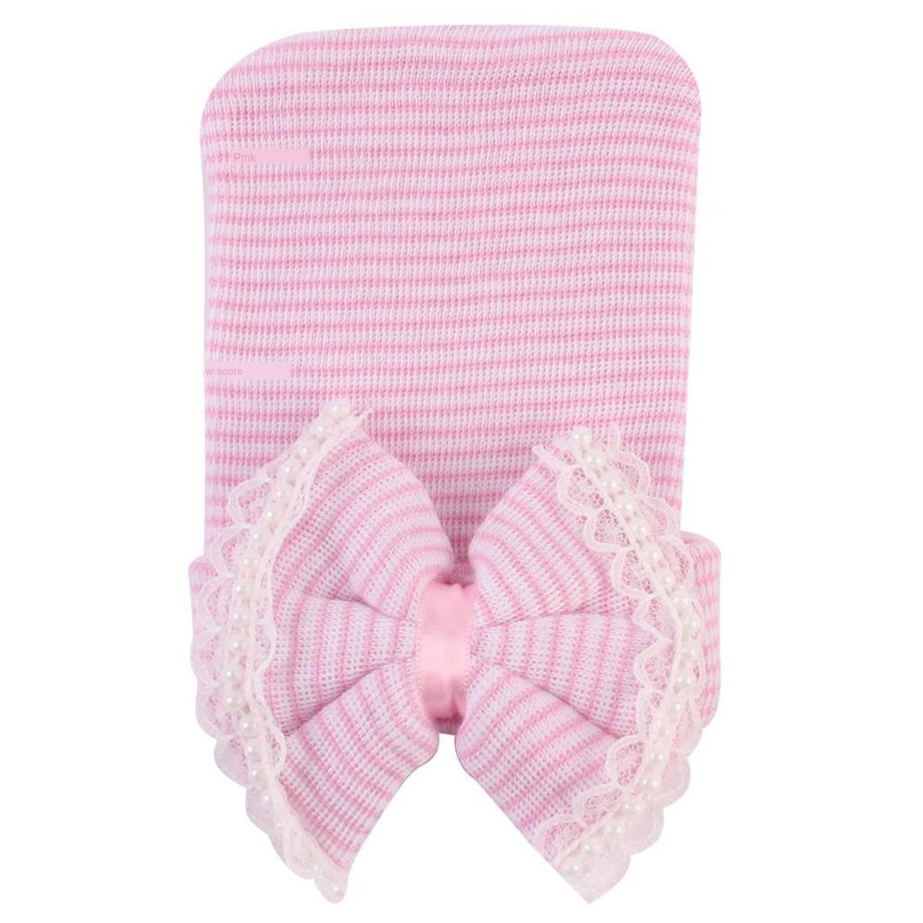 Baby Infant Striped Soft Hat Knitted Cap Newborn Nursery Beanie