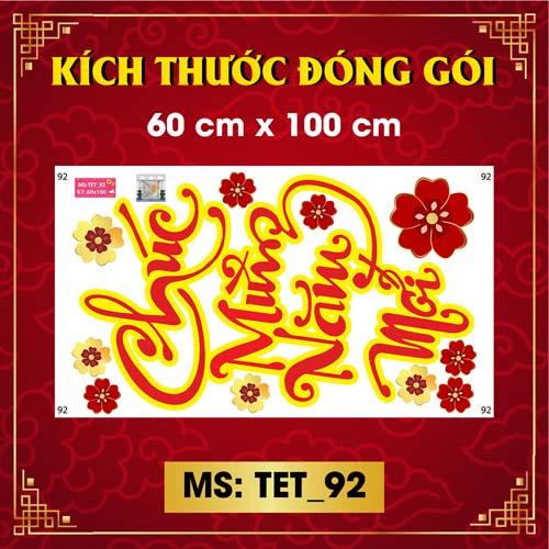 DECAL TRANG TRÍ TẾT 2023 COMBO SỐ 13
