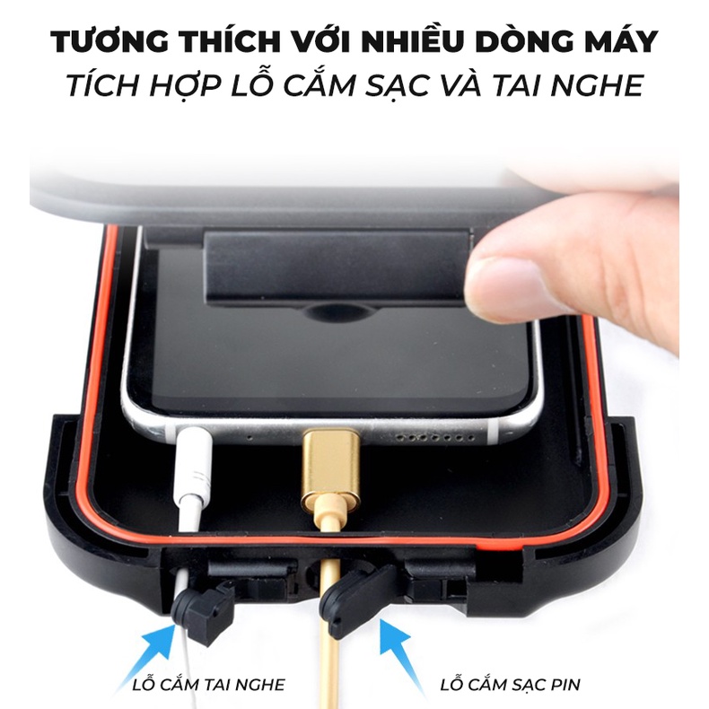 Giá Đỡ Điện Thoại Xe Máy Thông Minh Chống Nước Xoay 360 Độ - Kệ Để Điện Thoại Gắn Xe Máy Xoay 360 Độ Dễ Dàng Lắp Đặt