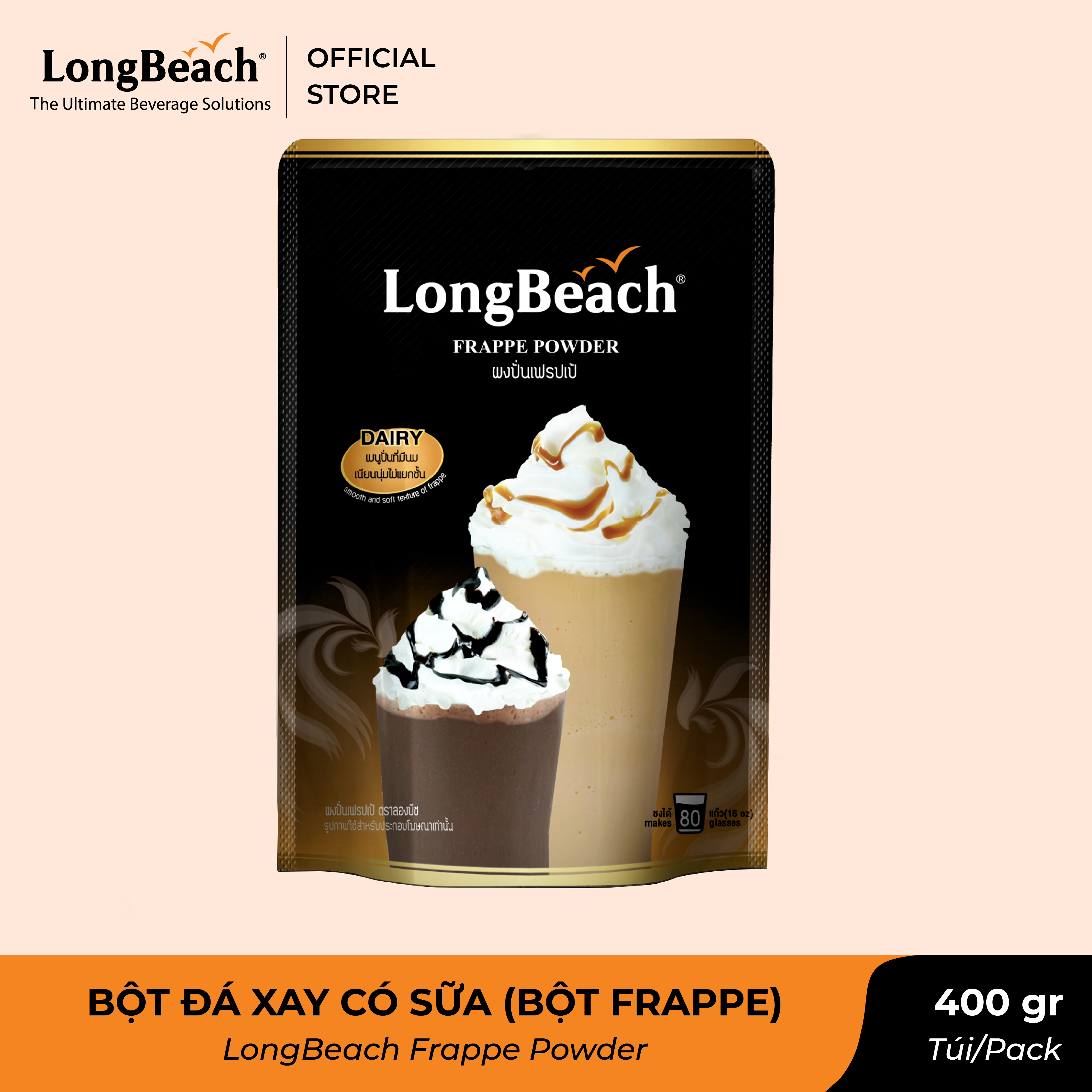 Bột Đá Xay Có Sữa - LongBeach Frappe Powder 400 g