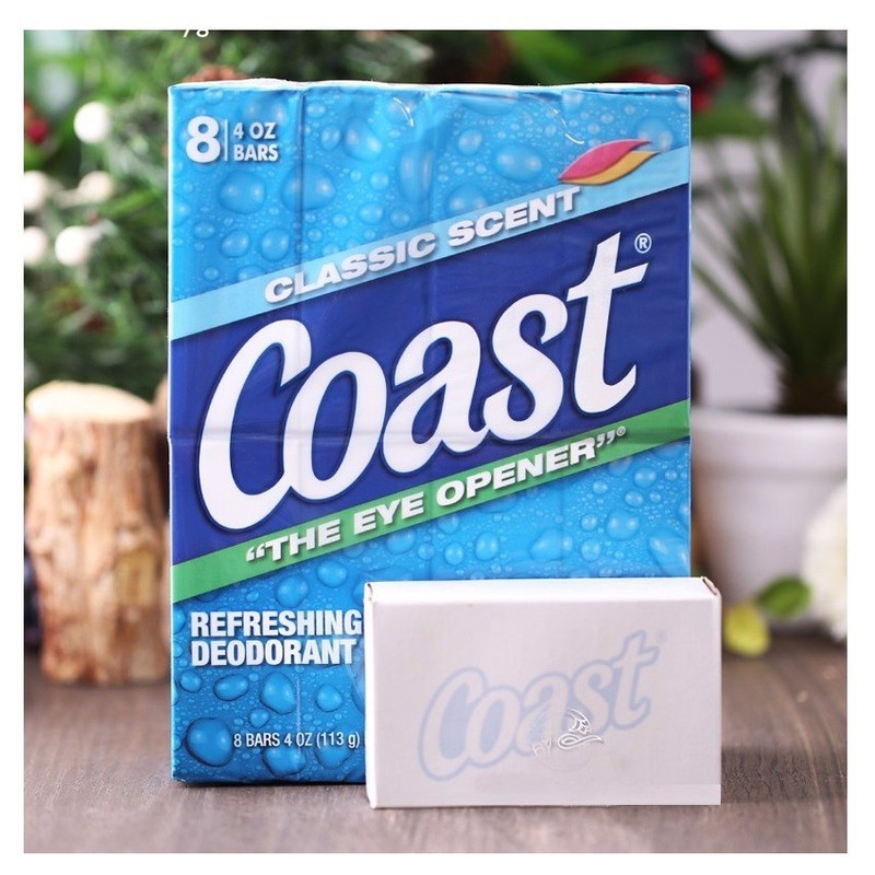 Xà phòng cục Coast Classic Scent Refreshing Deodorant Soap 113g làm sạch vi khuẩn và mùi thơm