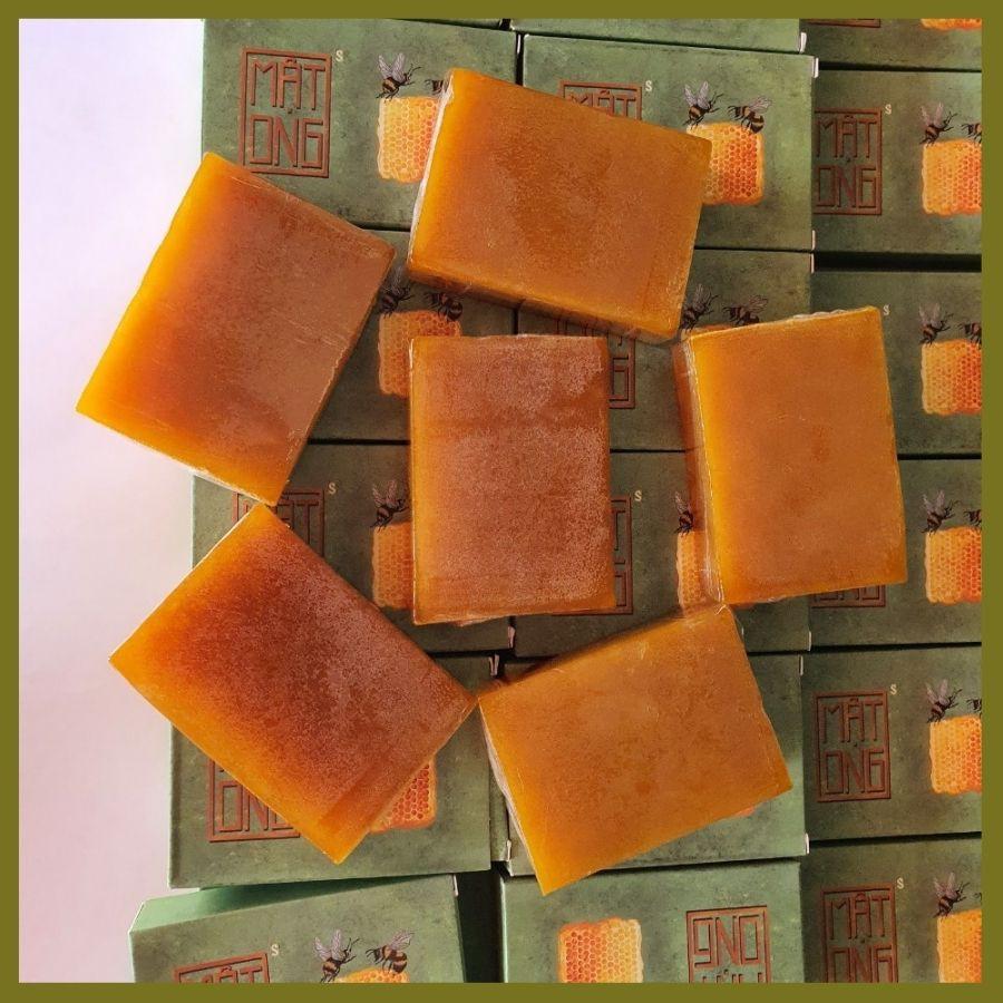 Xà bông nghệ-mật ong xà phòng 100% thiên nhiên soap hanmade chiết xuất nghệ phấn hoa & mật ong