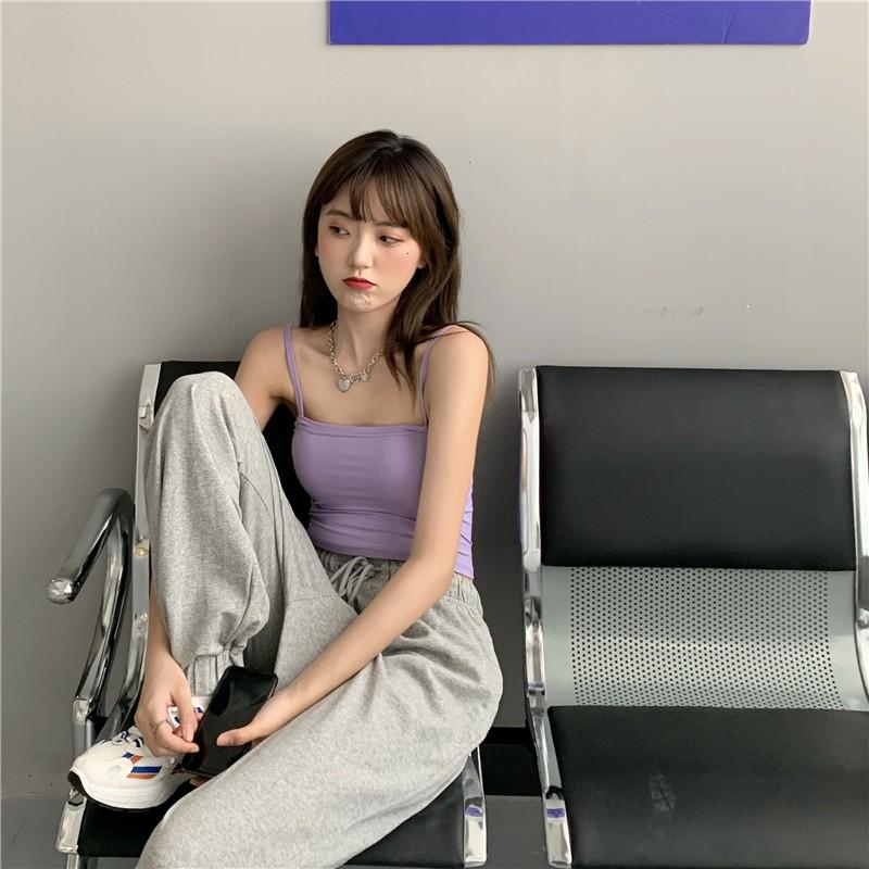 Áo hai dây sợi bún croptop CRA018 thời trang ulzzang