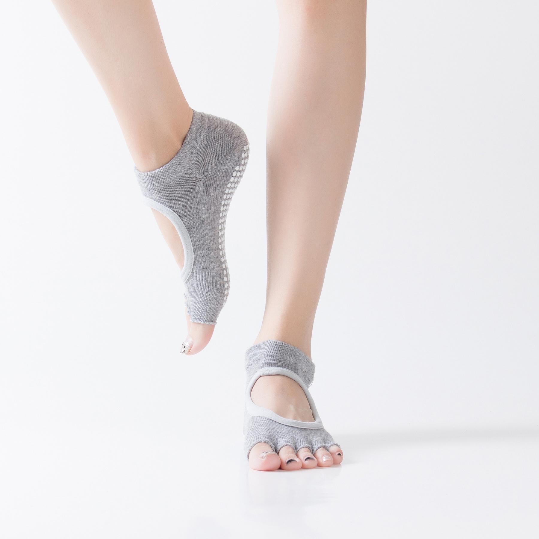 Vớ phụ nữ không trơn trượt không trượt cho yoga barre pilates thể dục thể dục thể thao chống trượt tất Color: Mei Hong Size: EUR 35-40 US 4.5-8.5