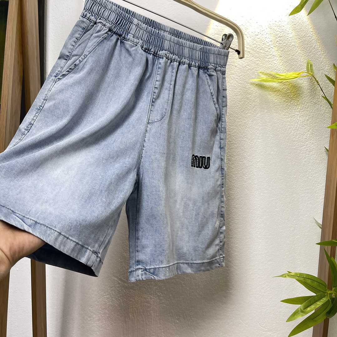 Quần jean bé gái lửng size đại 9-15 chữ MIU đính đá vải cao cấp kiểu dáng thời trang