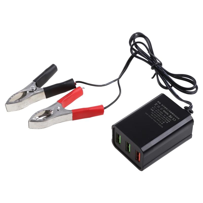 Multi Ports Bộ sạc 3 cổng QC3.0 Bộ sạc xe hơi nhanh Bộ chuyển đổi 12V-24V
