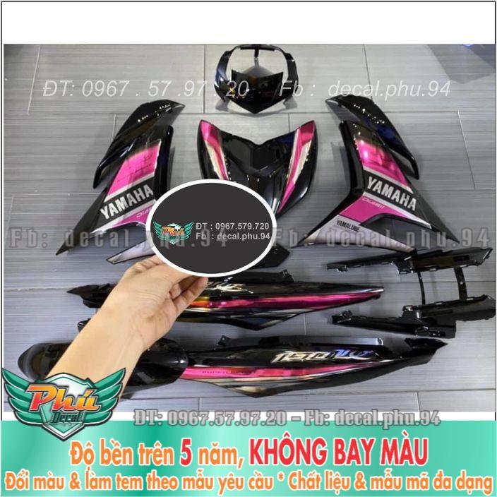 Tem rời Exciter 150 đen hồng Crom  -1