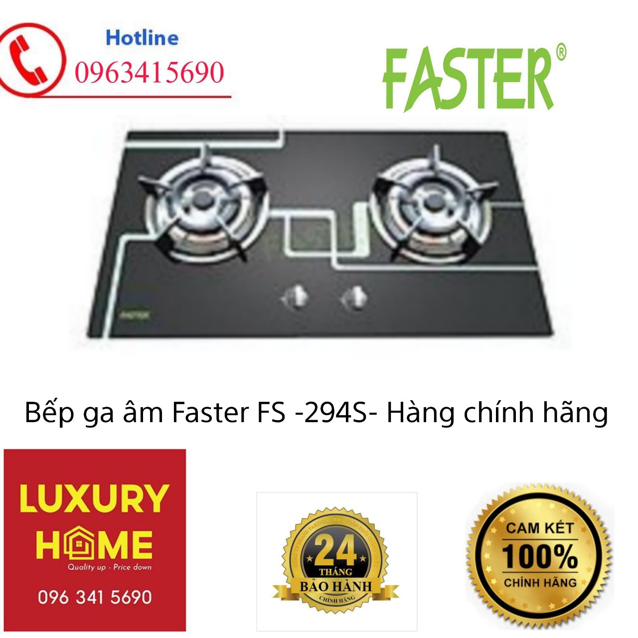 Bếp ga âm Faster FS-294S- Hàng chính hãng