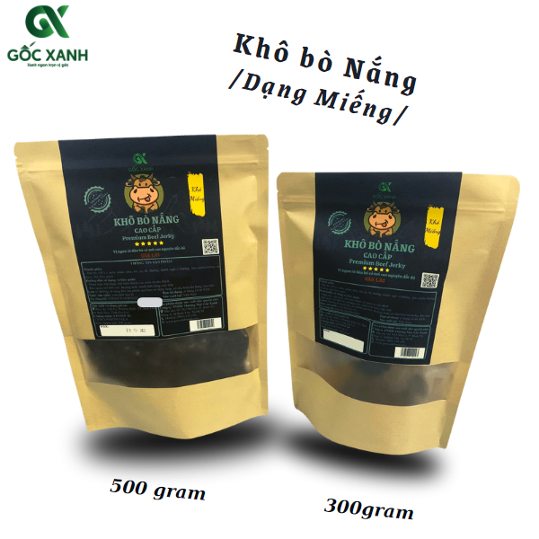 Khô bò Nắng (dạng miếng) túi 500gram