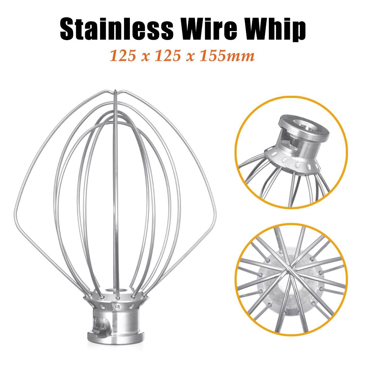1 Chiếc Đồng Hồ Thép Không Gỉ Bóng Dây Roi Phối Đính Kèm Cho Kitchenaid K45WW 9704329 Bột Bánh Đánh Kem Trứng Dụng Cụ Nấu Ăn