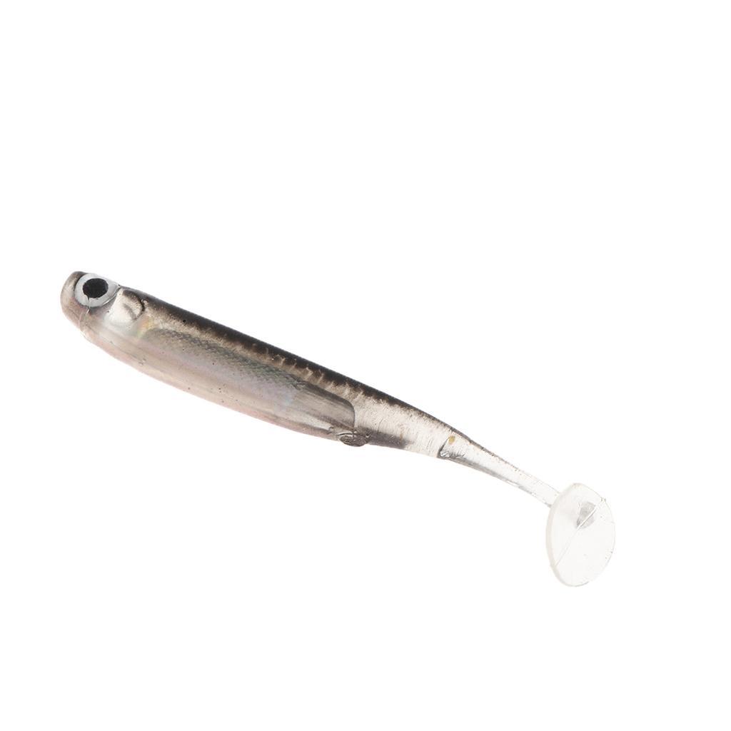 Soft Fishing Lure With Paddle T Tail Bait Shad Minnow Paddle Swimbaits