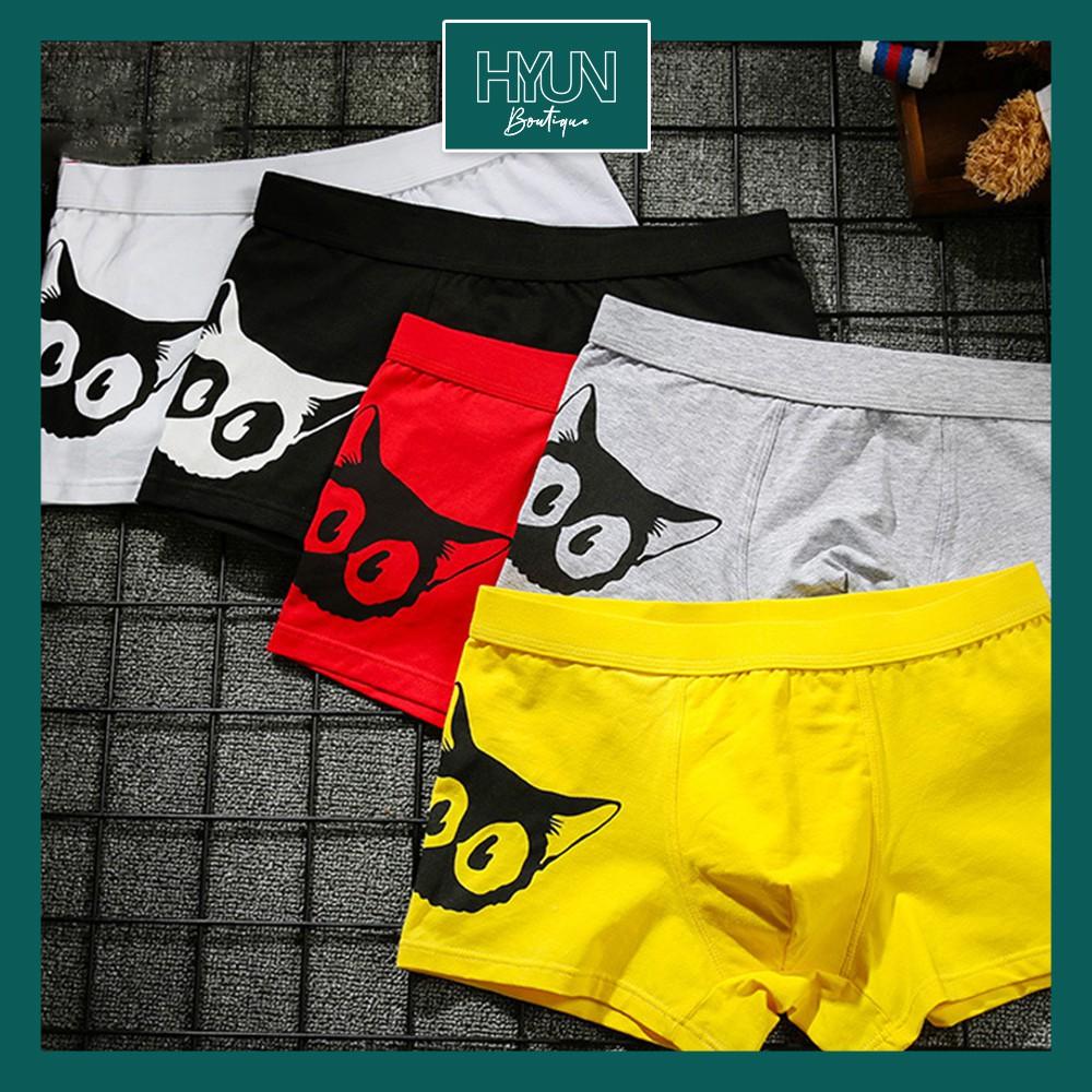 COMBO - 1 hộp 4 quần & 1 quần mèo - quần boxer nam