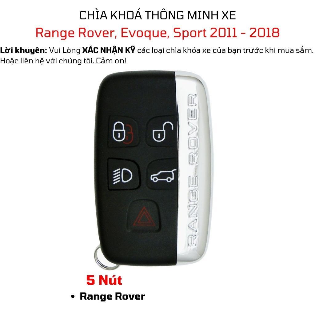 Bao da dành cho móc khoá bọc ốp chìa khoá xe ô tô Land Rover Range Rover, Evoque, Sport 2011 - 2018, da bò, nhiều màu Range1