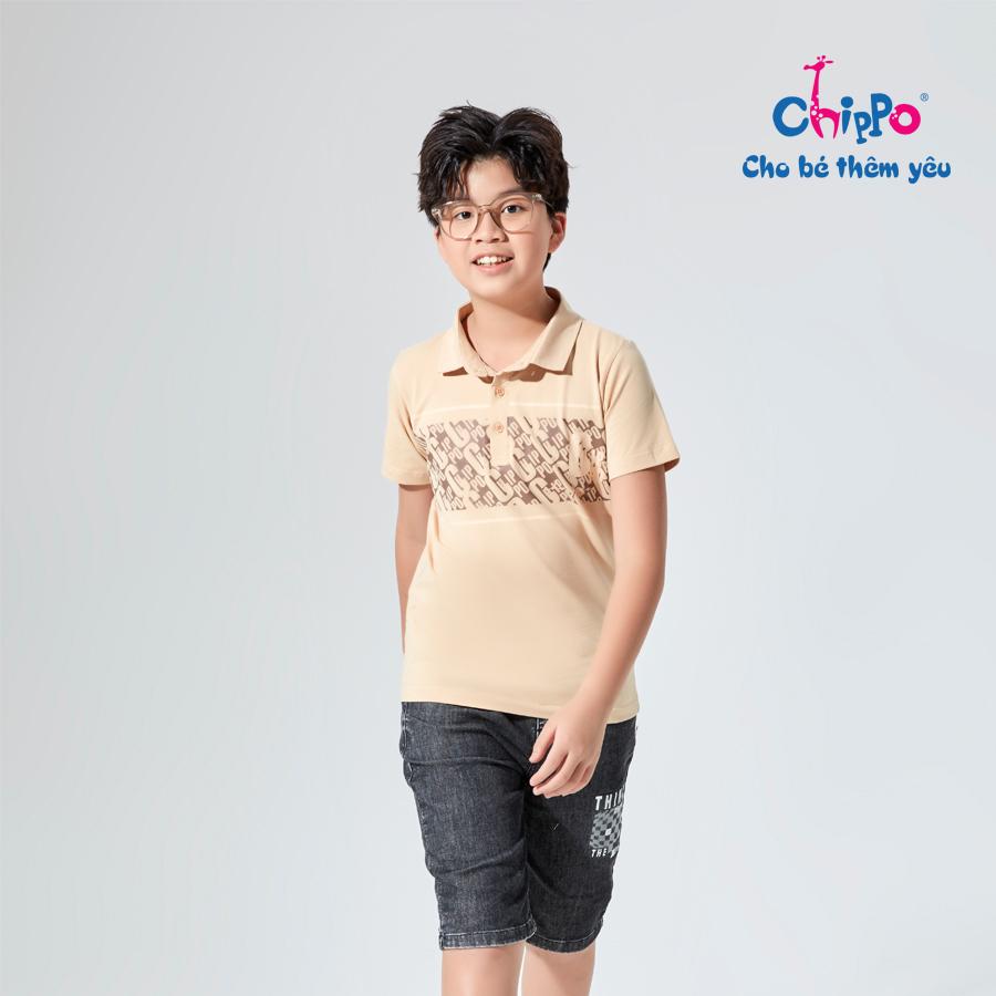 Áo Polo Chippo cho bé trai chất liệu 100% Cotton áo thun sơ mi đi học cho bé từ 11 đến 14 tuổi (34-50Kg)