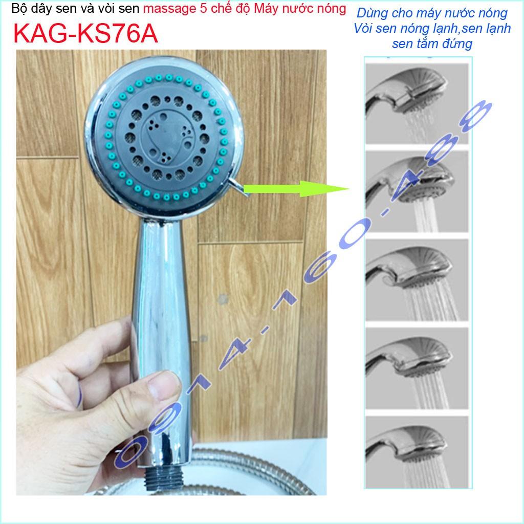 Dây tay sen KAG-KS92, Best sales shower water heater 1 bát sen + 1 dây sen tia nước mạnh siêu bền