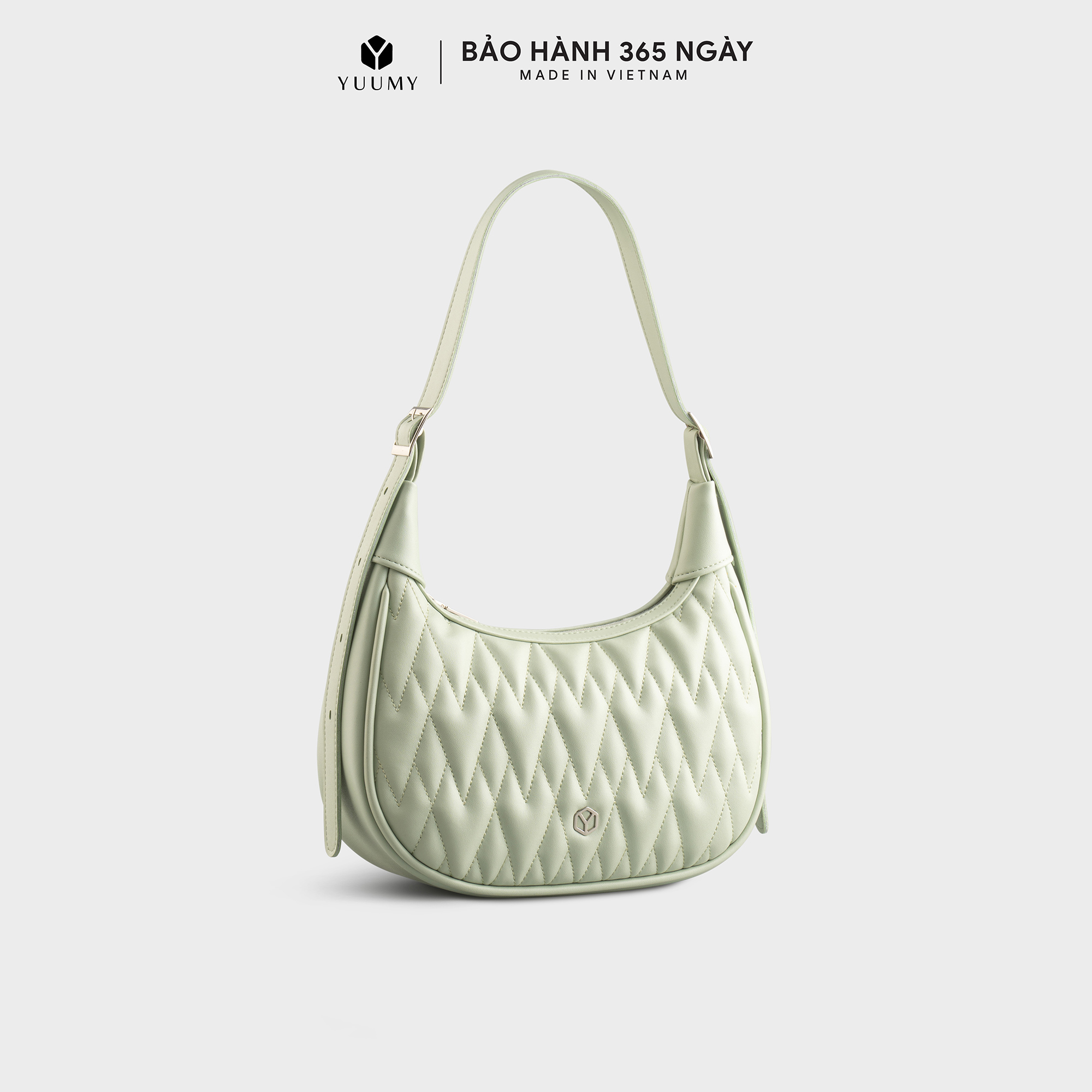Túi Yuumy ( Thời trang nữ dáng cong chần chỉ size 25 - Túi đeo vai da Seasand YN173 )