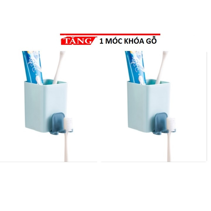 Cốc dán tường đựng bàn chải và kem đánh răng - màu ngẫu nhiên