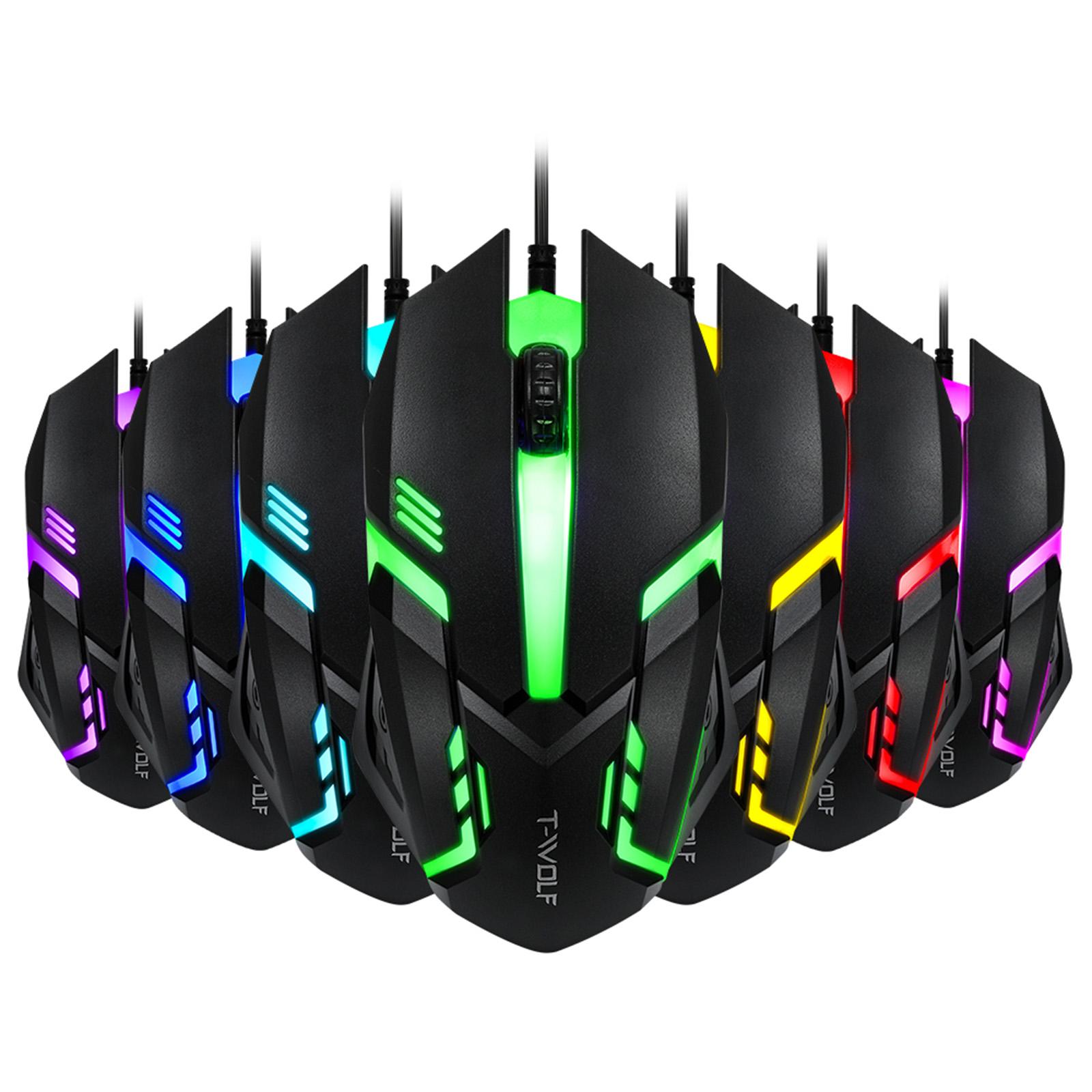 Bộ bàn phím và chuột chơi game có dây TF230 Đèn nền LED đầy màu sắc dành cho máy tính xách tay dành cho game thủ PC