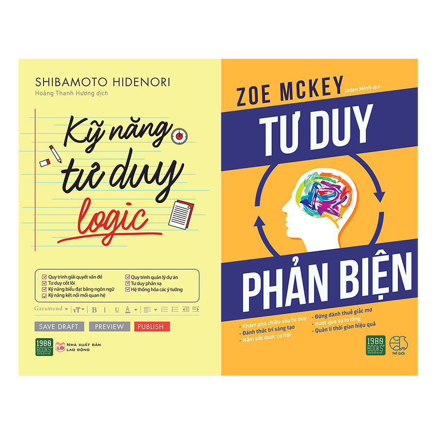 Combo Tư Duy Phản Biện + Kỹ Năng Tư Duy Logic