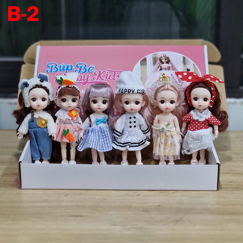 Búp Bê Công Chúa Baby Kids Cao 17cm. Bộ 6 Con. Có Khớp. Đồ Chơi Cho Bé Gái