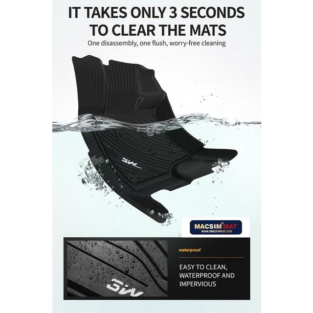 Thảm lót sàn xe ô tô Audi Q7 2015- đến nay Nhãn hiệu Macsim 3W chất liệu nhựa TPE đúc khuôn cao cấp - màu đen