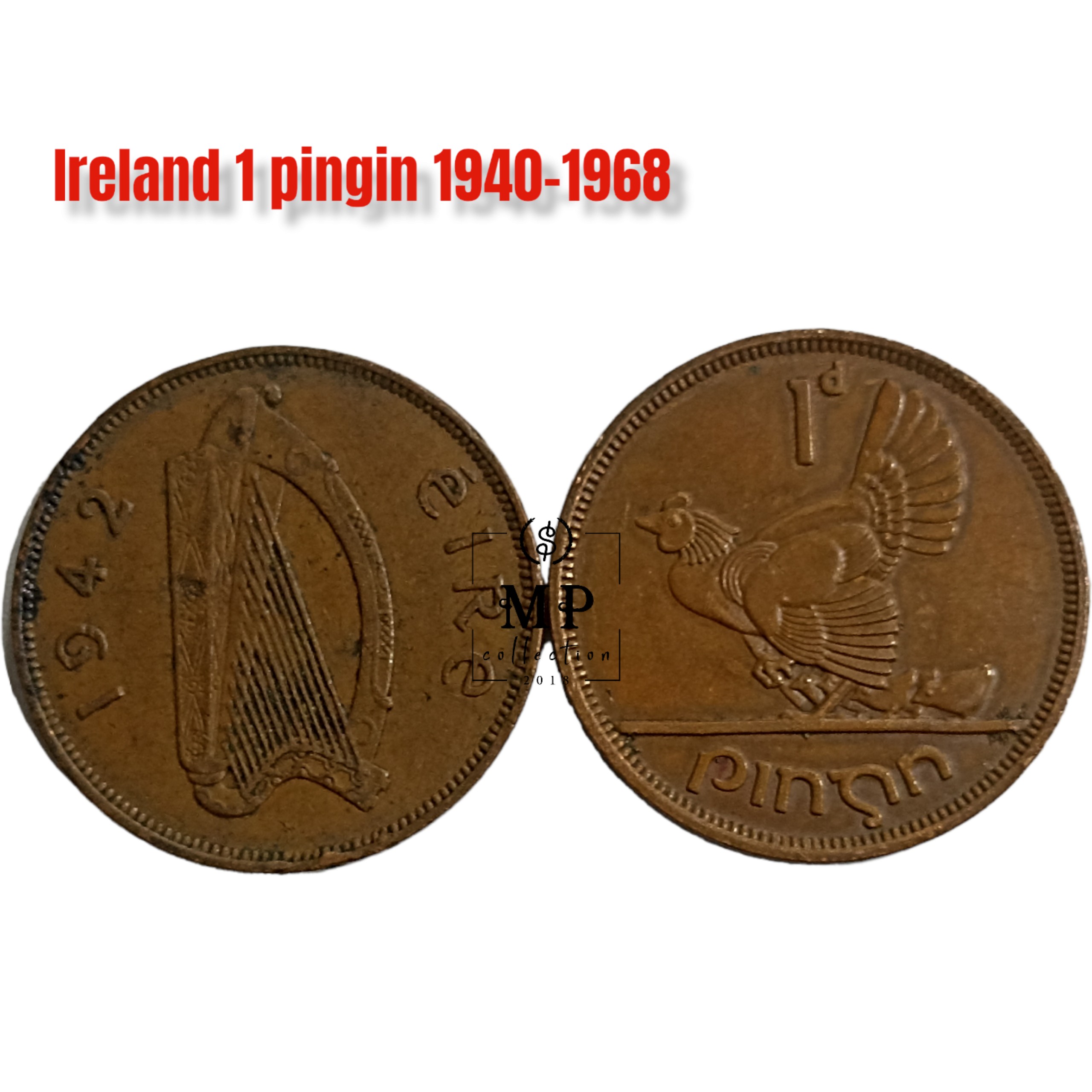 Đồng xu ma mắn Ireland 1 penny con Gà, top 10 đồng xu may mắn nhất thế giới