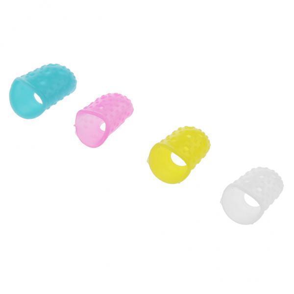 4-8pack 4 pcs Silicone Fingertip Protectors Guards for Guitar Bass Banjo