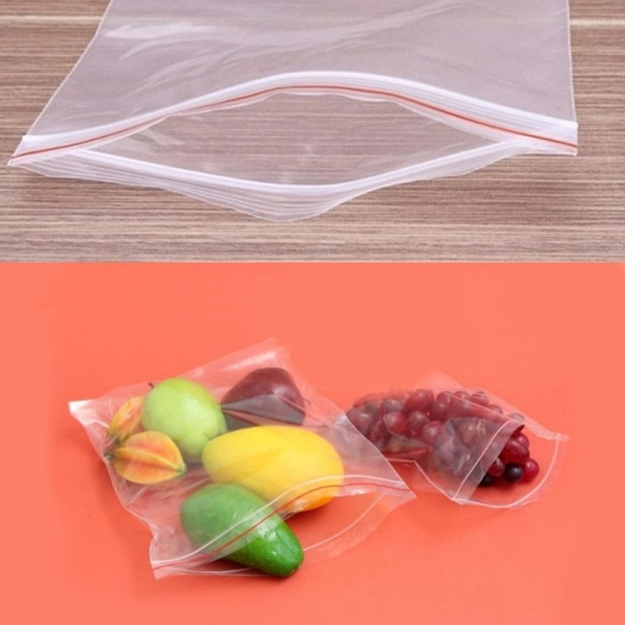 1kg túi zipper viền đỏ size 14x20